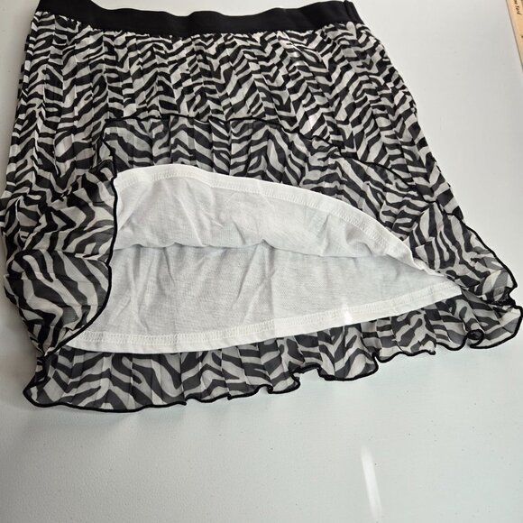 Faded Glory Girls Black and White Zebra Print Short Skirt Size XL 14/16 - Picture 6 of 7